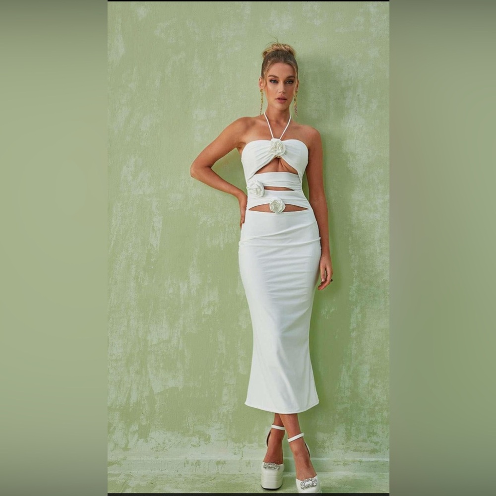 Dorcas Halterneck Cutout Midi Dress